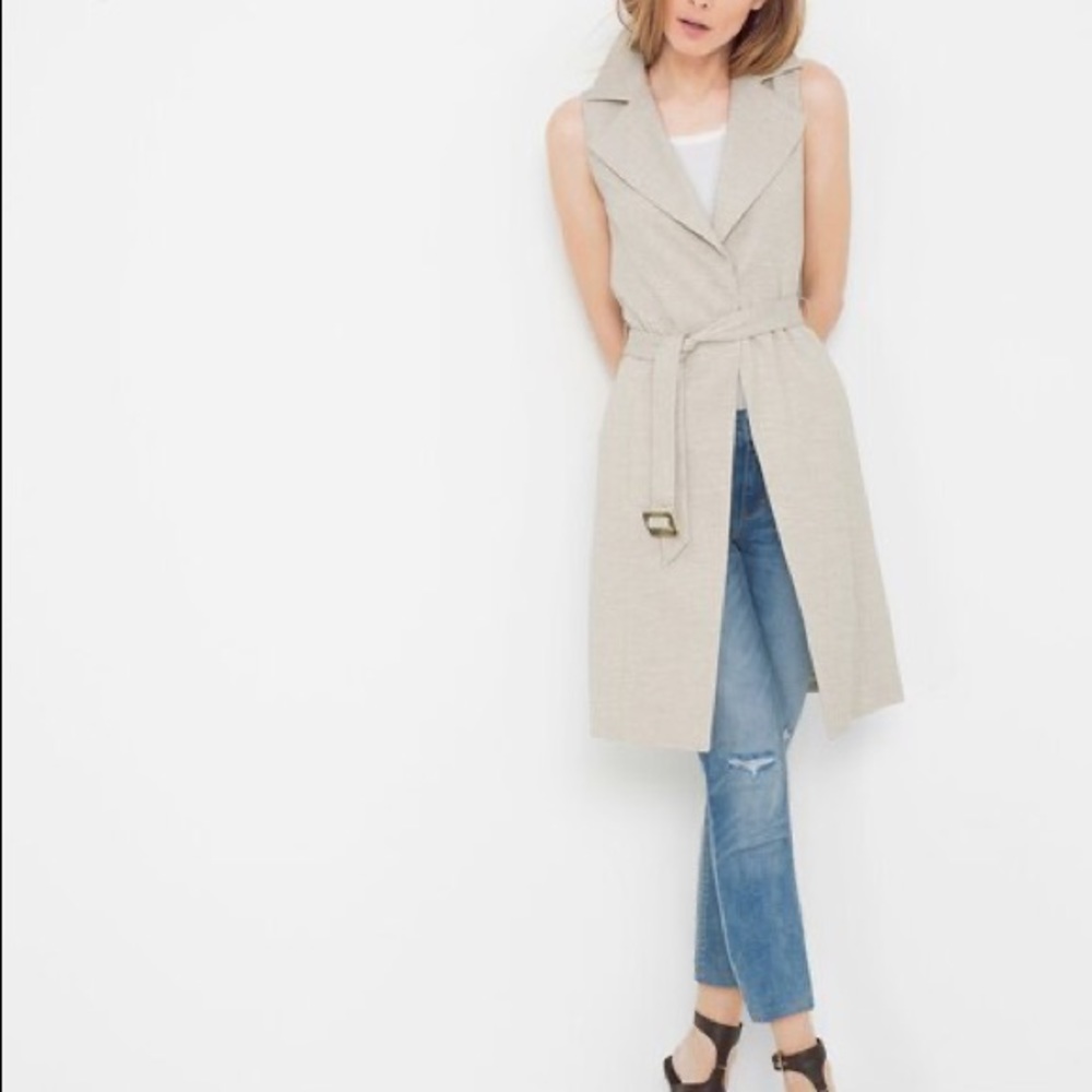 White House Black Market Sleeveless Tweed Trench XXS (Used)